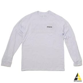 파타고니아 M LS P-6 Logo Responsibili-Tee (38518-WHI) (맨 롱 슬리브 로고 리스폰