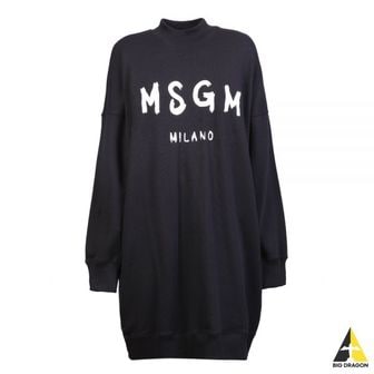 MSGM 엠에스지엠 브러쉬드 로고 긴팔 원피스 (2000MDA511 200000 99)