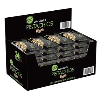  [해외직구] Wonderful Pistachios 원더풀피스타치오 로스티드 앤 솔티드 42g 24입 Roasted and Salted (1.5 oz. 24 ct.)