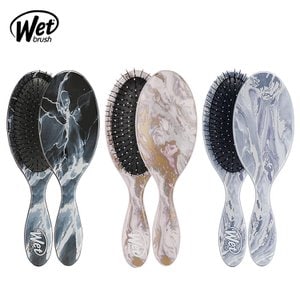 웻브러쉬 wet brush 오리지널 디탱글러 메탈릭마블 헤어 드라이 브러쉬 극손상모 두피 마사지 머리빗