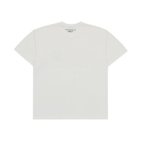 MINI BABY FACE CAT EARPLUG SHORT SLEEVE T-SHIRT CREAM 고양이귀마개 크림