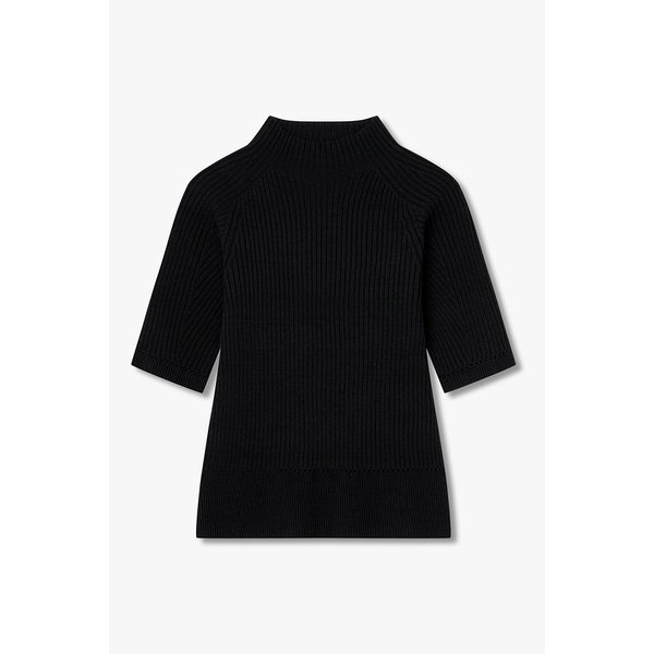 [Y`s]코튼 래글런 니트 풀오버_블랙 6616130103000