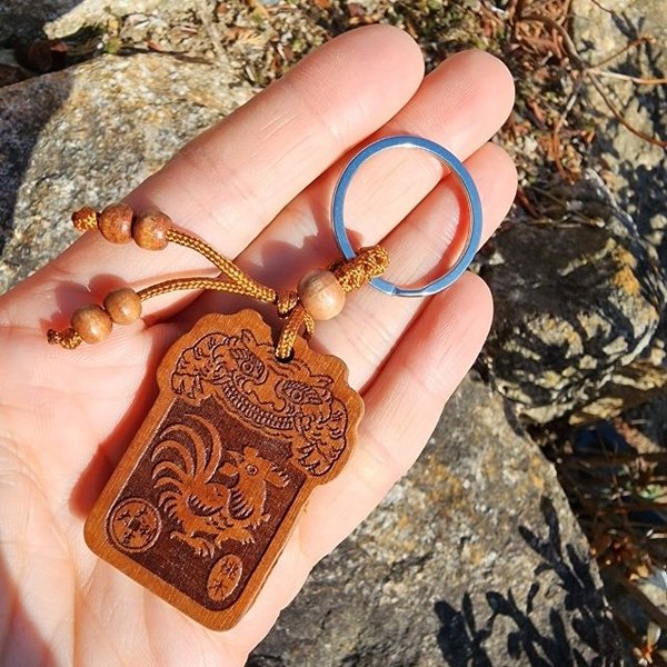 삼재막이 액막이 복숭아나무 십이지 닭띠 키링 (WBAF961)