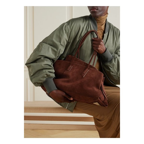 라 파세지아타 미디엄 비대칭 스웨이드 토트 브라운 46376663162925013