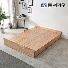 네오 이브 고무나무원목 무헤드 퀸 침대+40매트 NEO391