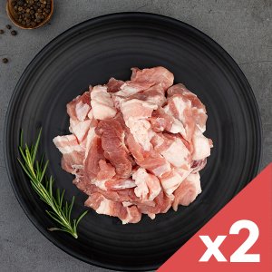  [자연맛남] 유황먹인 한돈 돼지고기 찌개거리(세절) 300gx2팩 (총600g)