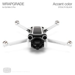 WRAPGRADE for DJI Mini 3 Pro 용 악센트카라- 스킨실 스텔스 블랙