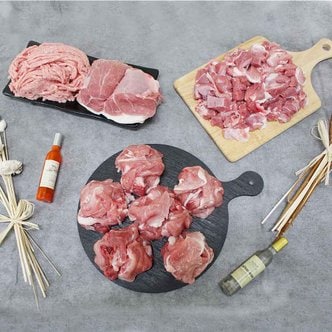  무항생제 돼지고기 초록한돈 앞다리살(전지) 2kg (500g 4팩)