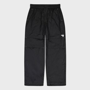 GLOSSY WOVEN PANTS [BLACK]