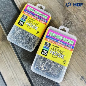 해동 장어바늘 벌크 HH-508 드림 훅 세이코 니켈 덕용타입 32호-38호 실버
