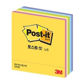 포스트잇 노트 파스텔 76x76mm 포스트잍 메모 큐브