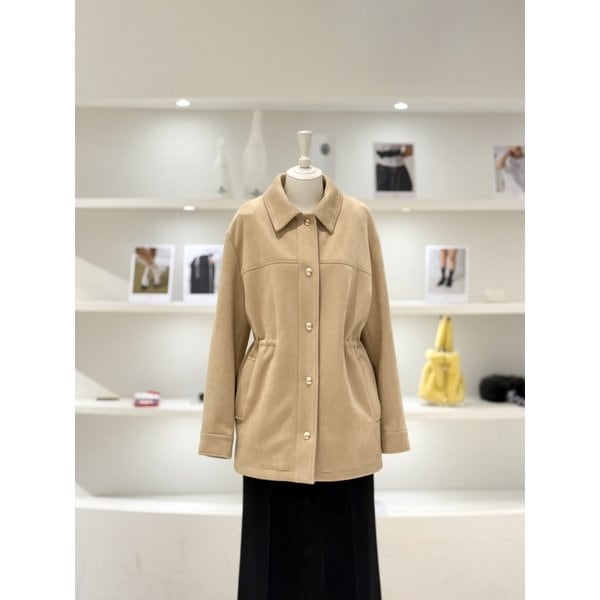 [여주점] 여성 카라 스트링 디테일 스웨이드 자켓 (L261MSJ753)