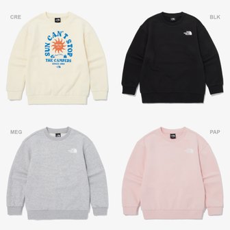 노스페이스키즈 NM5MQ03 키즈 캠프 에브리데이 스웻셔츠 KS CAMP EVERYDAY SWEATSHIRTS