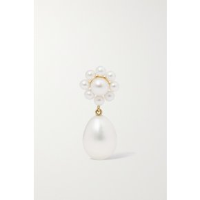 Chambre De Fleur 14-karat Gold Pearl Single Earring 화이트