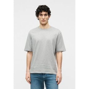 Armani Exchange 아르마니 익스체인지 AX 로고 티셔츠 레귤러 - 프린트 조각된 석재/더 어두운