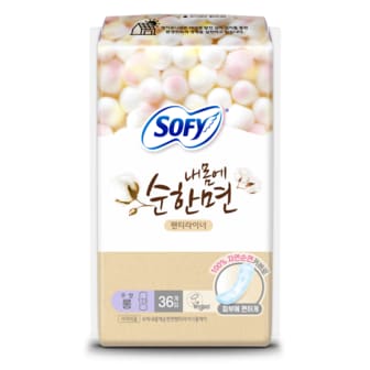 쏘피 내몸에 순한면 팬티라이너 롱 36P