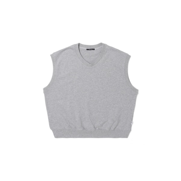 남성 오버핏 니트 베스트 (멜란지그레이)