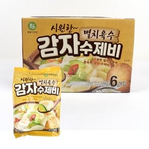 이가자연면 멸치육수 감자수제비 1,104g (184g x 6인분)_미판매