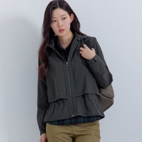 (2컬러) 스판 탈착후드 베스트패치 점퍼 LSJPP952