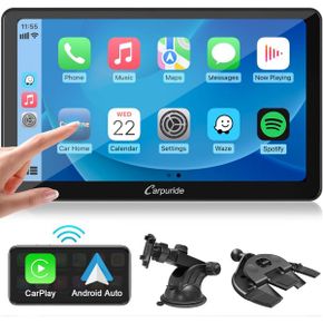 독일 카플레이 모니터 Carpuride W101 Wireless Apple Carplay Android Car Radio PoRtAble 10.1