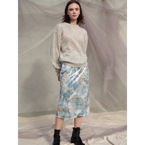 Claude Sunrise Velvet Midi Skirt_Blue