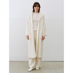 Mohair V Neck Long Cardigan Ivory