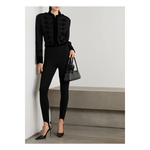 스트레치 폰테 스터럽 레깅스 블랙 1647597356352936