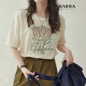 KARRA (88까지)튤립드로잉티셔츠_A4M1260