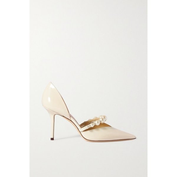 오렐리 85 인조 진주 장식 페이턴트 가죽 펌프스 6630340696700243