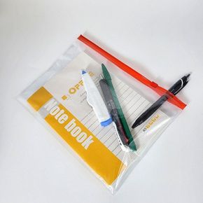 명함포켓 슬라이드 투명 지퍼백 A5