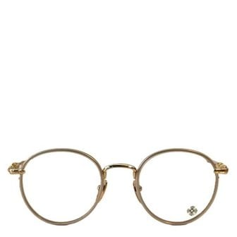 크롬하츠 24FW 크롬하츠 안경 E49 Pink Crystal Gold plated 68449463