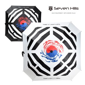 세븐힐스 태극기 자외선차단코팅 사각 경량 골프우산