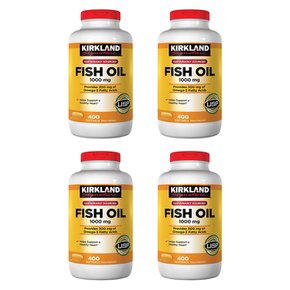 커클랜드 미국코스트코 오메가3 피쉬오일 1000mg 소프트젤 400정 4개 Omega-3 Fish Oil Softgels