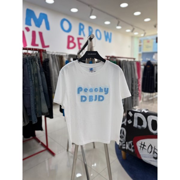 [여주점] 피치잔디자수크롭반팔,WH컬러JHZZ37508