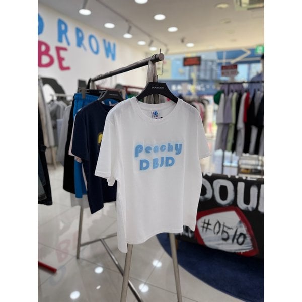 [여주점] 피치잔디자수크롭반팔,WH컬러JHZZ37508