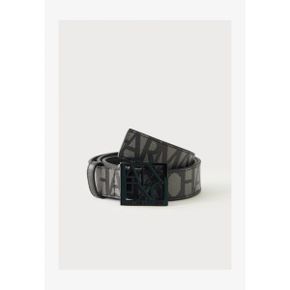 Armani Exchange 아르마니 익스체인지 플레이트 벨트 - 베이지/블랙 8078927