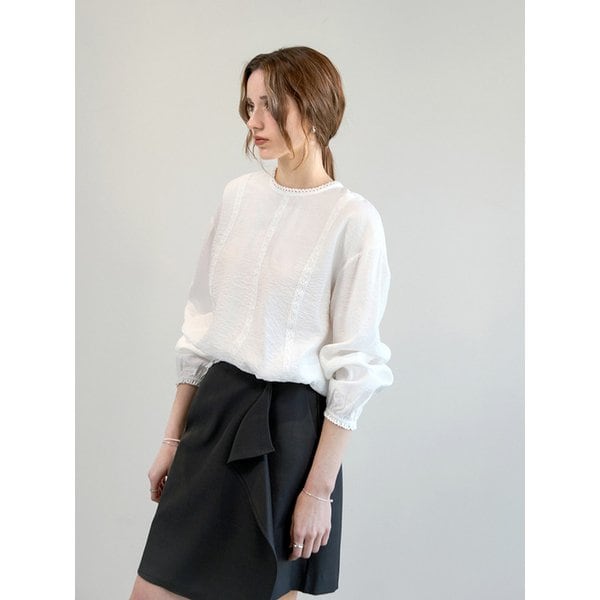 레이스 블루종 라운드블라우스