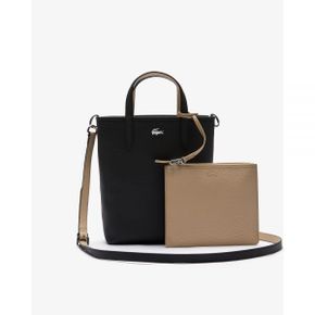 5019393 Lacoste Anna Vertical Reversible Tote - Noir Krema