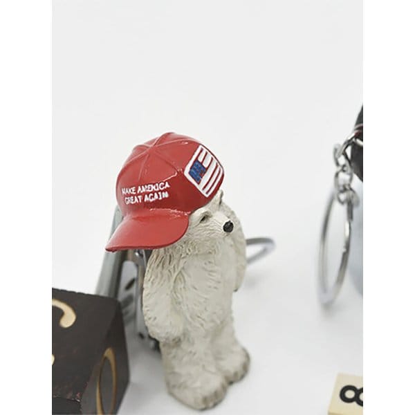 트럼프 빨간 모자 키링