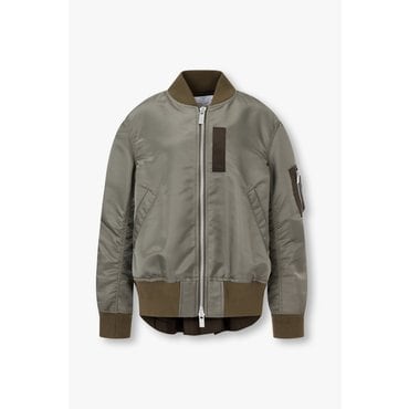 SACAI [사카이] 여성 백 플리츠 나일론 트윌 블루종 자켓 6415301102