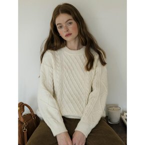 Cest_Twist pullover loose sweater_IVORY