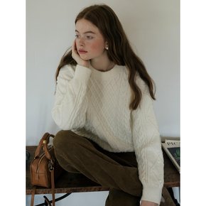 Cest_Twist pullover loose sweater_IVORY