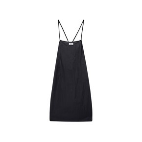 String Layered Dress - black