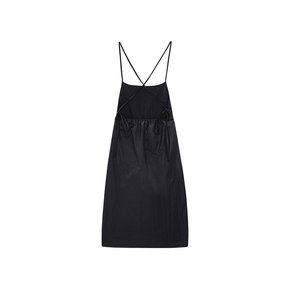 String Layered Dress - black