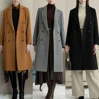 모데나 S.모데나 울 블렌디드 퀼팅안감 더블 롱 코트 1종