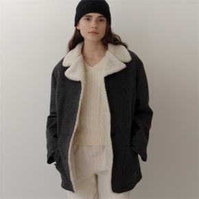 [블랭크03] wool western half coat (grey)