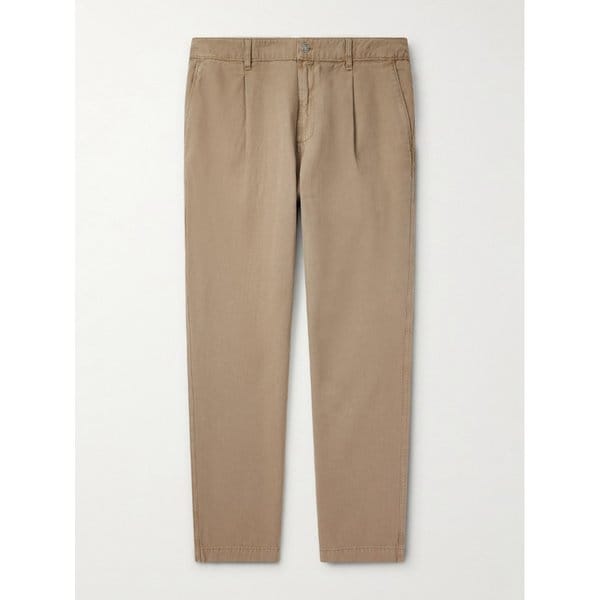 미스터 피 다니엘 테이퍼드 플리츠 코튼 캔버스 팬츠 46376663162889166