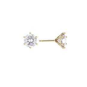 14k 3mm Basic Cubic Stud Earrings