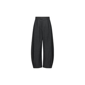 아모멘토 26FW Mens Wool Shirring Pants, Charcoal