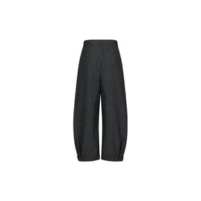 아모멘토 26FW Mens Wool Shirring Pants, Charcoal